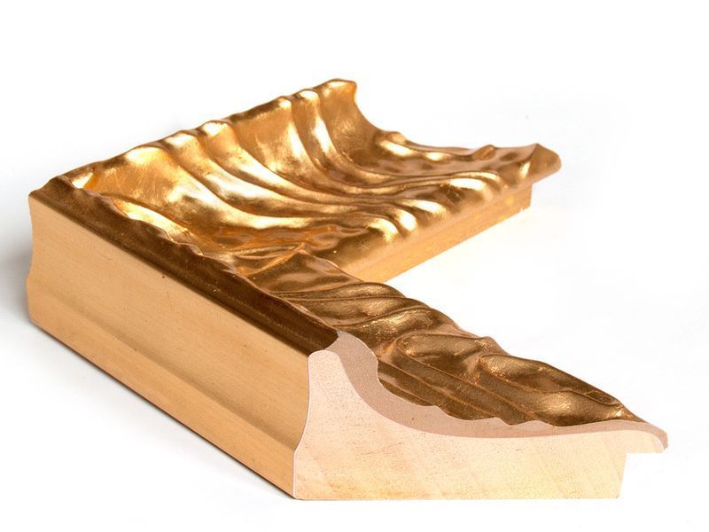 Зеркало в деревянном золотом багете P 26562 Gold фото