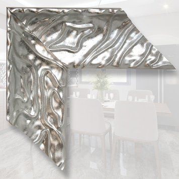 Зеркало в деревянномь серебряном багете P 26562 Silver фото