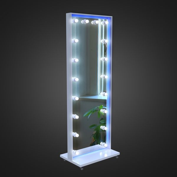 Підлогове дзеркало з лампочками та Led-підсвіткою 1900х700 мм Candy фото