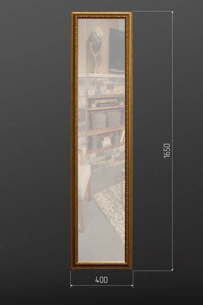 Підлогове дзеркало в золотій рамі 1650х400 мм Classic gold фото