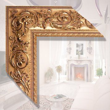Зеркало в деревянном багете Glass Gold фото